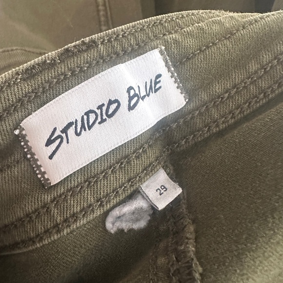 Studio Blue Olive Green Cargo Pants 29 - Picture 10 of 12